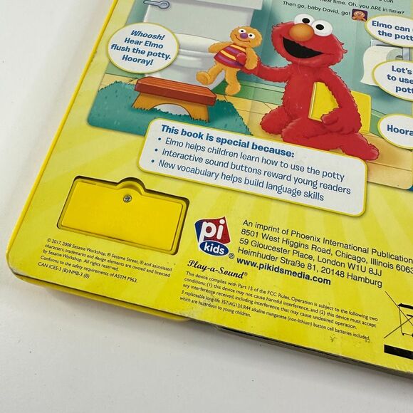2/$6 Sesame Street-Pottery Time with Elmo Sound Book-Potty Training (Board Book) - Picture 8 of 12